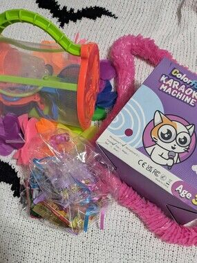 B#131 Colorful Karaoke Machine Kids Toy - Purple